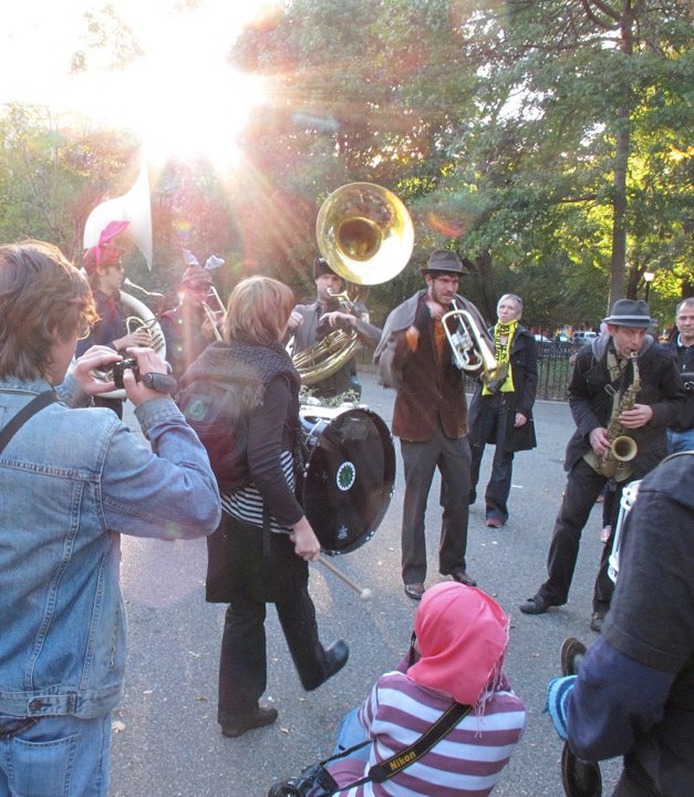 funeral procession music for Michael Shankar, New York City 2010