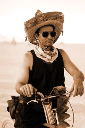 burning man photo of mike smith, 2003