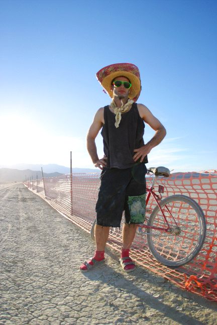 burning man photo of mike smith, 2003