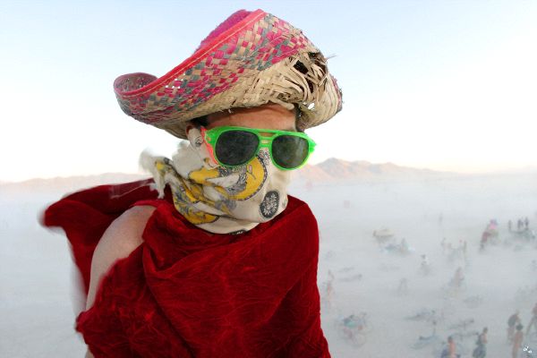 burning man photo of mike smith, 2003