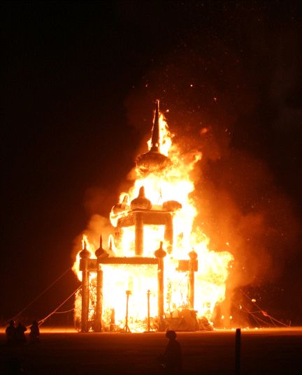 Temple Burn at Burning Man 2003