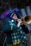 artist costumed marching band