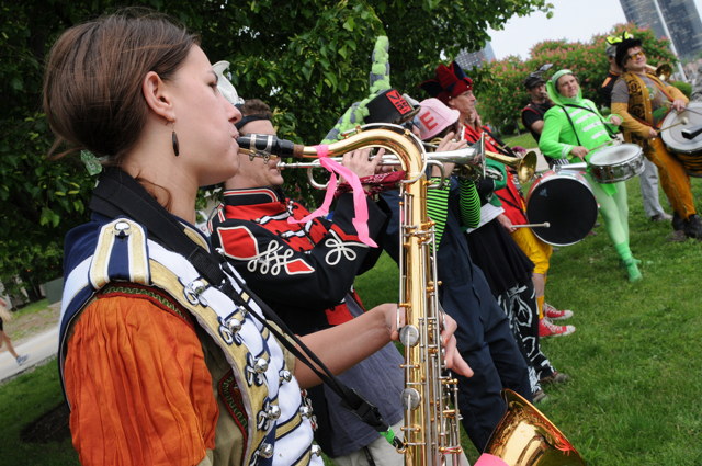 ee marching band bicycle gig