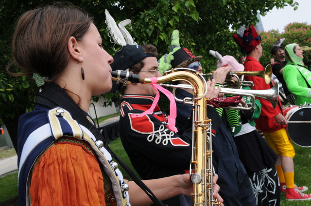 ee marching band bicycle gig