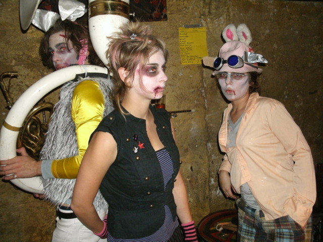 halloween zombie bunny party, chicago 2010, Wicker Park Chicago Subt