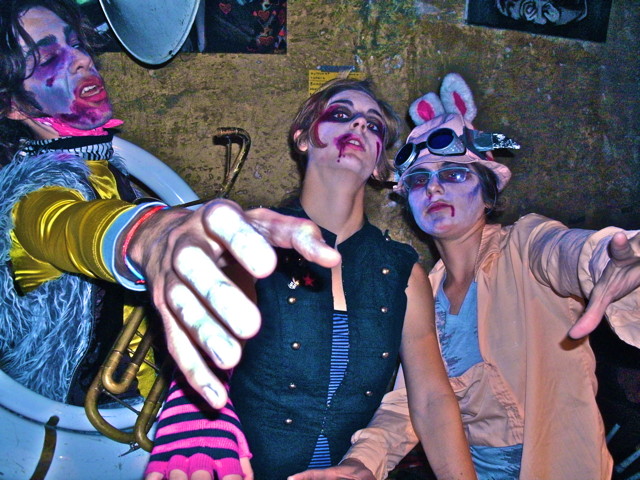 halloween zombie bunny party, chicago 2010, Wicker Park Chicago Subt