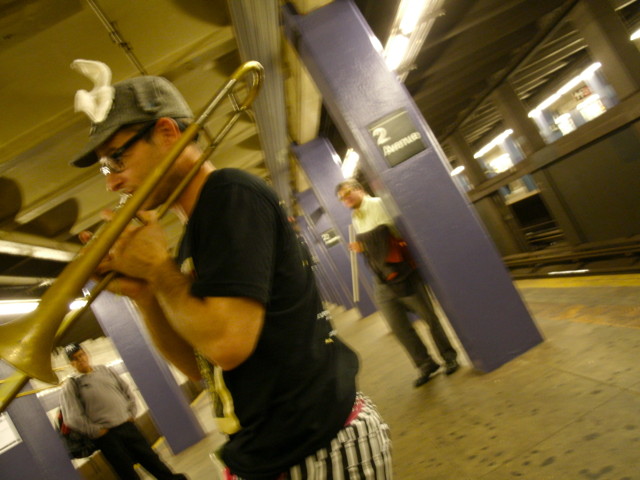 trombone new york subway