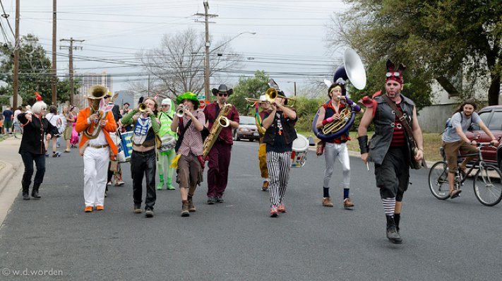 honk fest texas marching bands